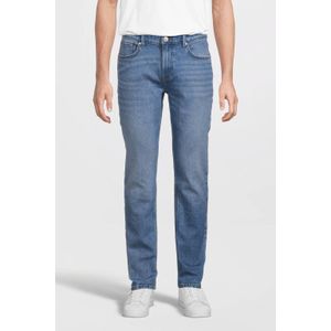 Anytime - Slim Fit Jeans - Gewassen Blauw - 5-Pocket Model