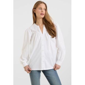 Anytime - Blouse - Wit - V-hals - Lange Mouwen