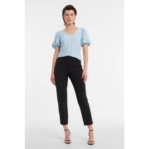 Ruby - Tapered Fit Pantalon - Zwart - Hoge Taille - Comfort Stretch