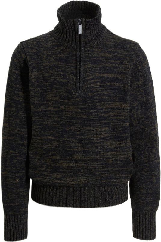 Anytime - Schipperstruien - Katoen - Gebreid - Opstaande Kraag met Rits