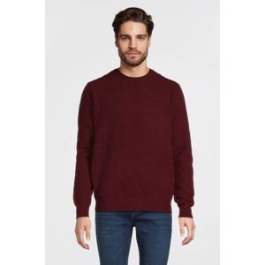 Anytime - Gebreide Trui - Bordeauxrood - Ronde Hals - Lange Mouwen