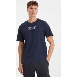 Anytime - T-shirt - Donkerblauw - Katoen - Ronde Hals - Korte Mouwen