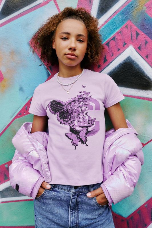 Coolcat - Tisah - T-shirt - Met Vlinder Print