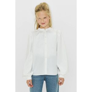 Me and My Monkey - Blouse - Katoen - Lange Mouwen - Pofmouwen - Opstaande Kraag