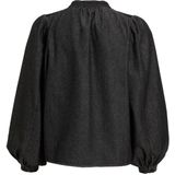 Me & My Monkey - Robin - Blouse - Grijs - Katoen, Lange Mouwen, Knoopsluiting