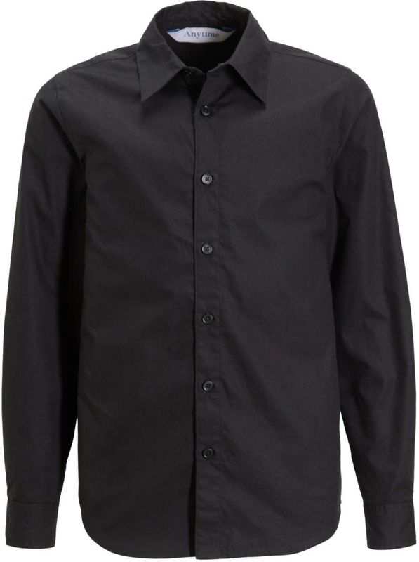 Anytime - Overhemd - Zwart - Met Vlinderstrikje - Voor Jongens
