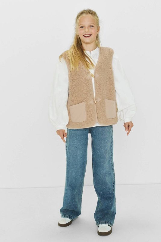 Me & My Monkey - Gilet - Teddy - Zacht - Met Houtje-Touwtje Sluiting