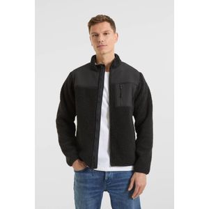 anytime - Fleece Vest - Zwart - Heren - Met Opstaande Kraag