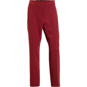 Ruby - Tapered Fit Pantalon - Bordeauxrood - Hoge Taille - Comfort Stretch