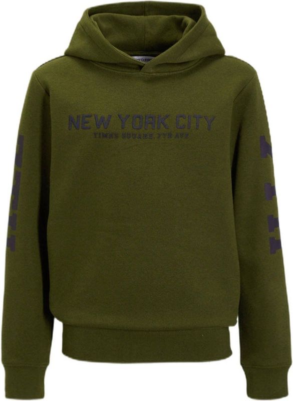 anytime - Hoodie - Groen - Met Backprint