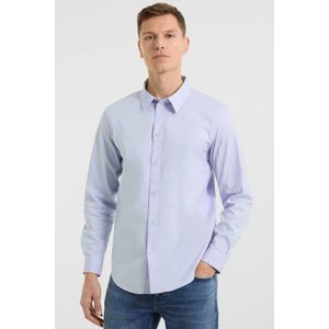 Anytime - Regular Fit - Poplin Overhemd - Lichtblauw