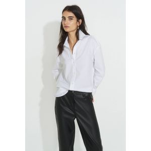 Ruby - Imitatieleren Broek - Zwart - Hoge Taille - Straight Leg