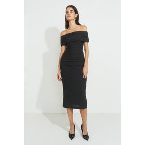 Ruby - Kanten Kokerrok - Zwart - High Waist - Lang