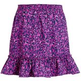 Orange Stars - Plooirok - Panterprint - Elastische Tailleband - Ruches