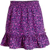 Orange Stars - Plooirok - Panterprint - Elastische Tailleband - Ruches