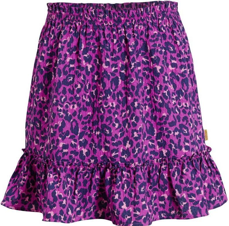 Orange Stars - Plooirok - Panterprint - Elastische Tailleband - Ruches