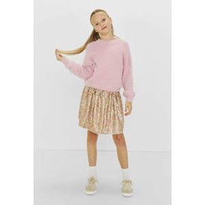 CoolCat - Gebreide Trui - Zacht - Ronde Hals - Lange Mouwen - Zilver Metallic