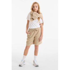 Anytime - Korte Broek - Teddy Stof - Opgestikte Patch - Steekzakken