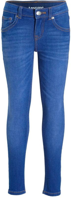 Anytime - Skinny Fit Jeans - Blauw - Katoenmix - 5-Pocket Model