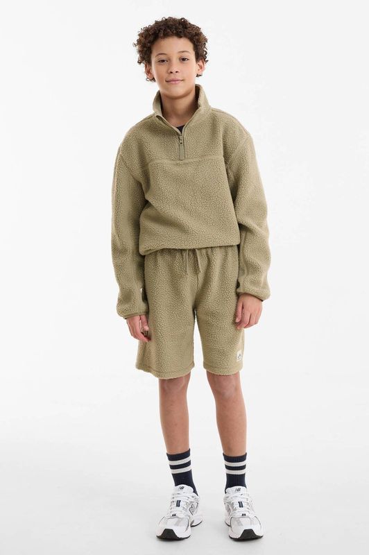 Anytime - Korte Broek - Teddy Stof - Steekzakken - Elastische Tailleband