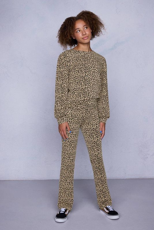 Coolcat - Flare Broek - Luipaard Print - Polyester Mix