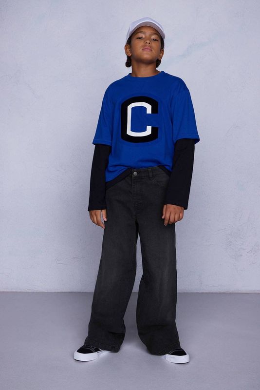 Coolcat - Wide Leg Jeans Dominic - Zwart - Fivepocket Model