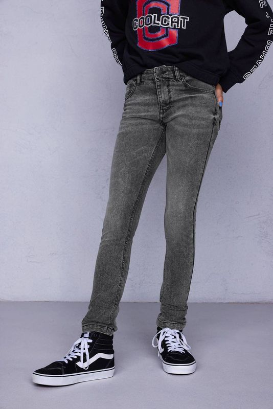 Coolcat - Skinny Jeans Doris - Grijs - Meisjes