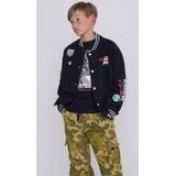 Coolcat - Bomberjack - Katoen - Zwart - Opstaande Kraag - Lange Mouwen