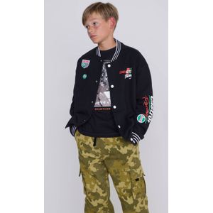 Coolcat - Bomberjack - Katoen - Zwart - Opstaande Kraag - Lange Mouwen