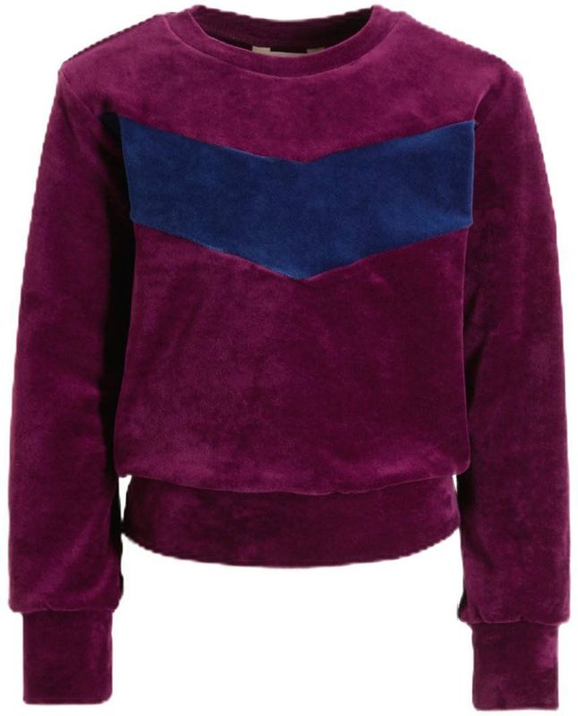 Orange Stars - Rumi - Sweater - Donkerpaars - Katoenmix - Lange Mouwen