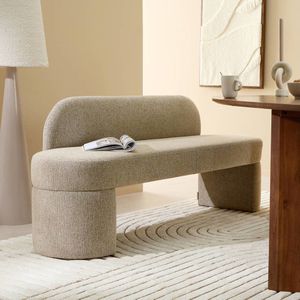 NOUS Living - Nice - Eetkamerbank - Taupe - 180 cm