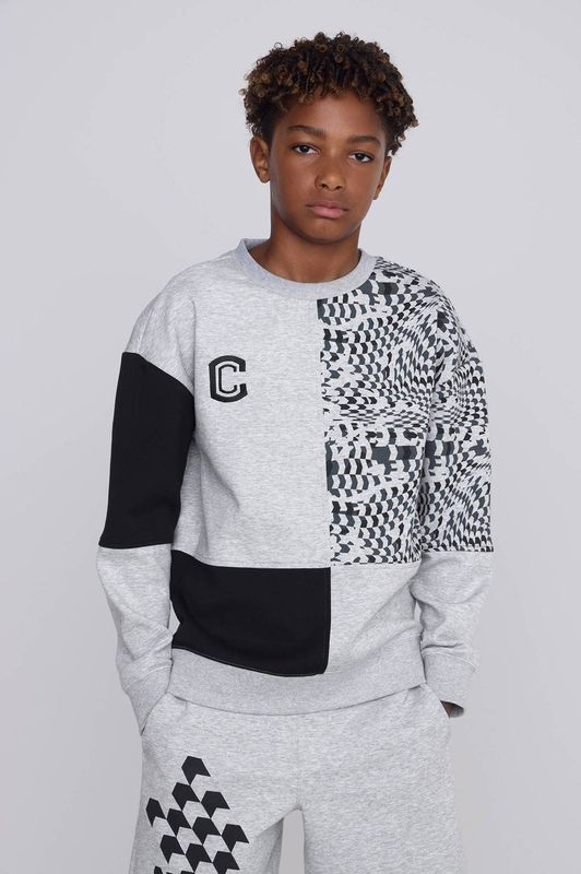 CoolCat - Sweater - Multicolor - Katoenmix - Oversized Pasvorm