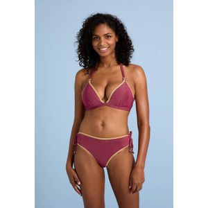 BEACHWAVE bikinibroekje met lurex donkerroze
