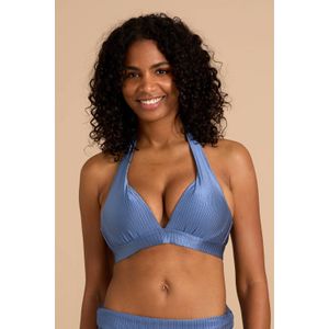 BEACHWAVE - Voorgevormde Push-up Bikinitop - Blauw