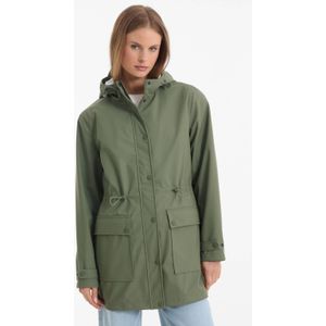 Anytime - Regenjas - Khaki - Met Capuchon - Waterafstotend