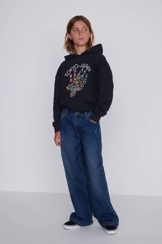 Coolcat - Dominic - Jeans - Donker Blauw - Wide Leg Fit