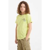 Me & My Monkey - T-shirt - Limegroen - Katoen - Ronde Hals - Korte Mouwen