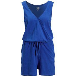 Anytime - Playsuit - Blauw - Mouwloos - V-hals - Katoen