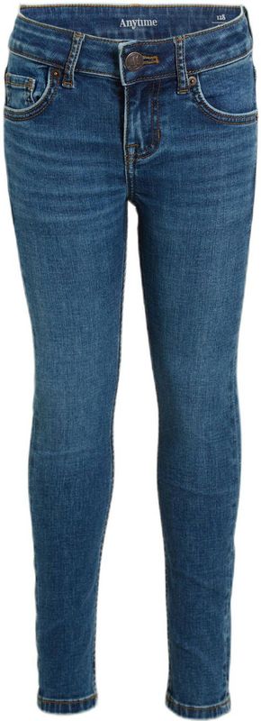 Anytime - Skinny Jeans - Blauw - Katoenmix - 5 Zakken