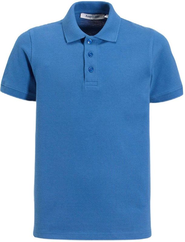Anytime - Polo Shirt - Blauw - Katoen