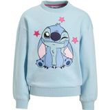 Anytime - Trui - Blauw - Katoenmix - Stitch Printopdruk