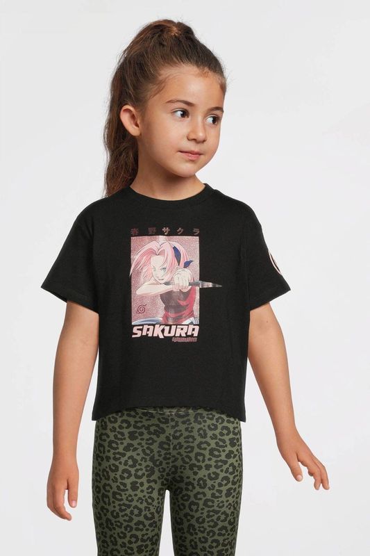 Anytime - T-shirt - Katoen - Wit - Naruto-print