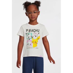 Anytime - T-shirt - Off-white - Katoen - Pokemon Printopdruk