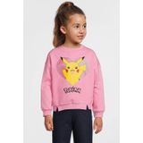 anytime - Gebreide Trui - Roze - Katoenmix - Pikachu Print