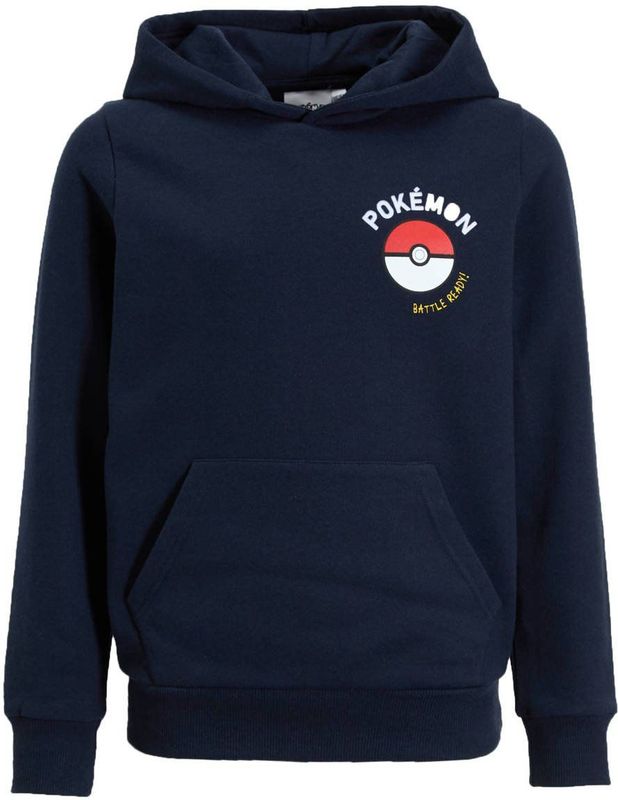 Anytime - Hoodie - Zwart - Katoenmix - Pokémon Print