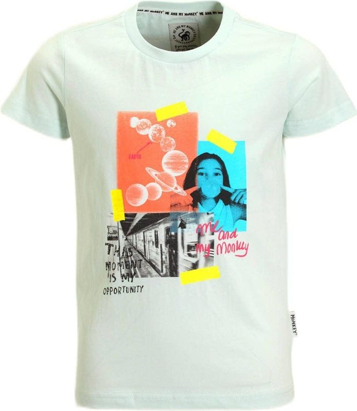 Me & My Monkey - T-shirt - Katoen - Ronde Hals - Korte Mouwen