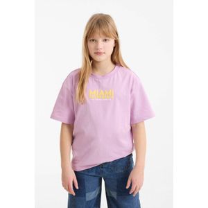 Me & My Monkey - T-shirt - Wit - Katoen - Miami South Beach Print