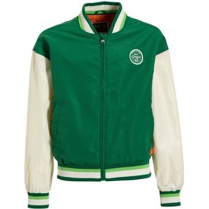 Orange Stars - Baseball Jack - Groen - Zachte Stof - Drukknopen