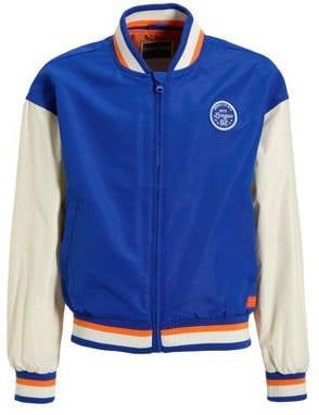 Orange Stars - Baseball Jack - Blauw - Zachte Stof - Drukknopen