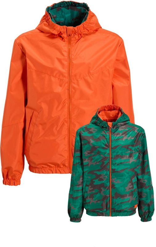 Orange Stars - Omkeerbare Hooded Jacket - Camouflage - Lichtgewicht - Met Capuchon